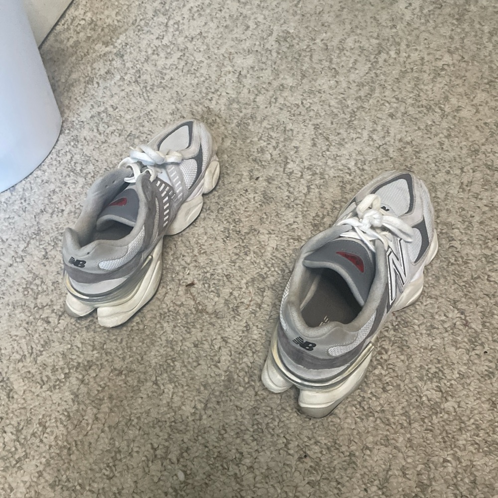 New Balance Cream and Gray Athletic Shoes - Picture 8 of 8